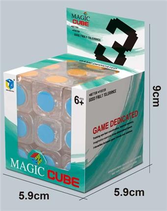 Third order transparent dot Rubik's Cube puzzle puzzle puzzle, decompression and release puzzle toy, finger game   ITEM NO.： W042822