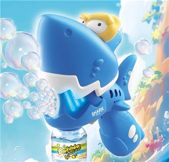 Electric Open Mouth Shark Bubble Gun (Board Mounted)   ITEM NO.： W055733