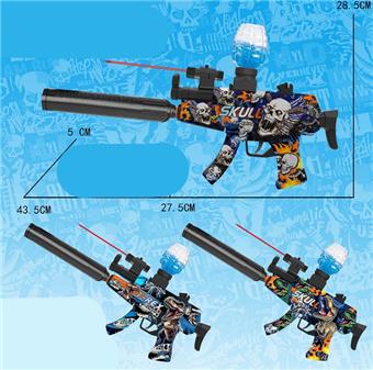 MP5 Dinosaur/Gollum Head Graffiti Electric Dual purpose High speed Water Bullet Gun (7-8MM)   ITEM NO.： W063608