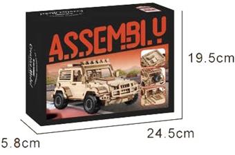 DIY Wooden Assembly Power Off Road Vehicle   ITEM NO.： W042593