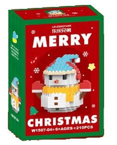 Building block blue snowman 210PCS   ITEM NO.： W044795