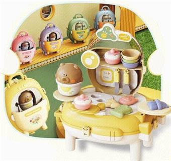 Little Bear Backpack Play at Home (Colored Clay Style) Colored Clay Mold Set   ITEM NO.： W052099