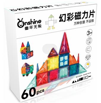 Colorful Diamond Magnetic Plates 60pcs   ITEM NO.： W043417