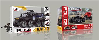 Inertial Conqueror Armored Vehicle - Special Police Vehicle (with Doll) with Light and Sound   ITEM NO.： W047411
