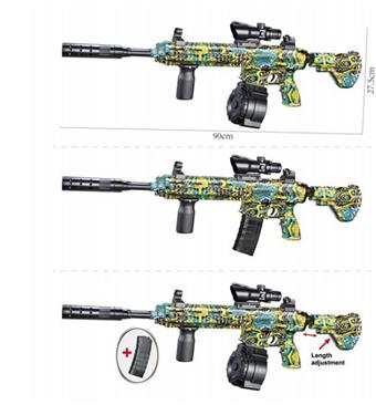 Battery 7.4V water bullet 7-8mm graffiti M416 electric high-speed continuous firing water bullet gun   ITEM NO.： W065483