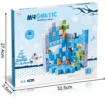 Ice and snow theme 2.5CM magnetic block 118P (with marine animals)   ITEM NO.： W046726