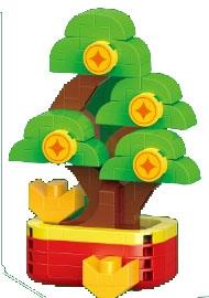 Money Tree 133PCS low-priced impulse model - Micro Particle Building Blocks   ITEM NO.： W044714