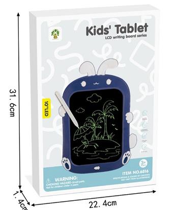 LCD Writing Pad Color 10 inch English Rabbit (Comes with battery, screwdriver, and pen)   ITEM NO.： W056568