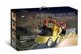 Electric train track building blocks - repair team 262PCS   ITEM NO.： W047459