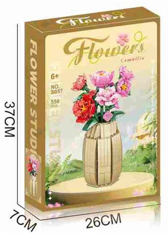 Building Blocks Mountain Camellia 550PCS - Flower Series   ITEM NO.： W060030