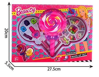 Fashion Barbie lollipop with two-layer bead and cosmetics   ITEM NO.： W058210