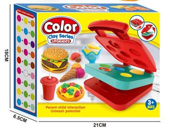 Burger machine clay DIY set (single 2-color mixed)   ITEM NO.： W053765