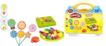 Fruit lollipop with 12 color clay   ITEM NO.： W053313