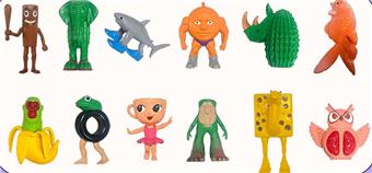 Shanhaijing wooden stick figurine 16 pieces blind box display box+card   ITEM NO.： W055606