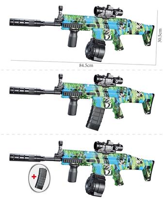 Battery 7.4V water bullet 7-8mm graffiti SCAR electric high-speed continuous firing water bullet gun   ITEM NO.： W065487