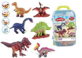 Dinosaur series with 12 color clay   ITEM NO.： W053258