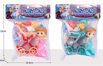 Play Home Frozen Princess Shopping Cart Supermarket Cart Set   ITEM NO.： W043271