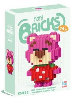 Standing position strawberry skirt bear 202PCS (low-priced impulse version)   ITEM NO.： W044559