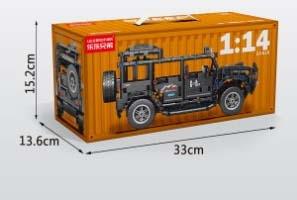 1: 14 cycle Hummer container version 909PCS (low-priced impulse version) micro particle building blocks   ITEM NO.： W044855