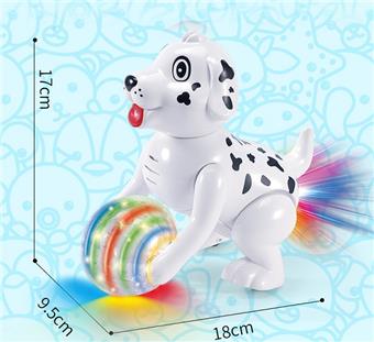 Electric cartoon puppy crawling, lighting, music   ITEM NO.： W078906