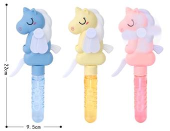 Unicorn Bubble Fans 12pcs   ITEM NO.： W075272