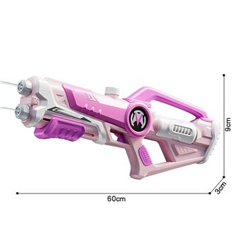 Large dual nozzle inflation water gun 60CM pink   ITEM NO.： W082067