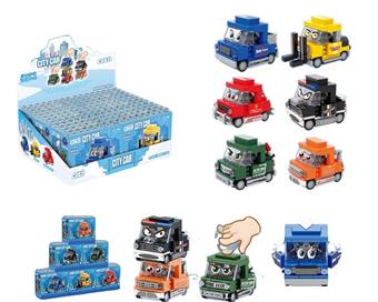 DIY assembly of building blocks and stacking of high-rise city cars (6 different forms)   ITEM NO.： W072147