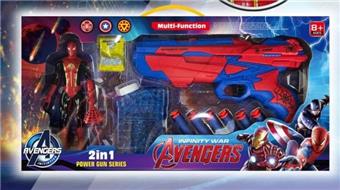 Water Bullet Gun/EVA Soft Bullet Gun Spider Man with Lights   ITEM NO.： W080958