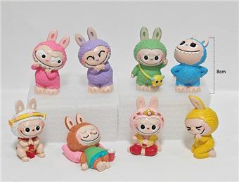 Labu cloth figurines with 8 styles   ITEM NO.： W077404