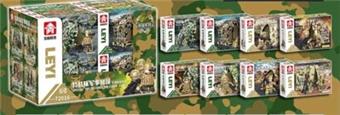Military Series-8NI1 Special Forces Military Tent (16PCS)   ITEM NO.： W083826
