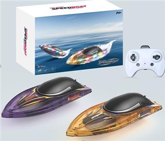 JJRC Colorful Remote Control Ship Cross border New 2.4G High speed Clipper Light Switching Children's Toy Wholesale English Version   ITEM NO.： W074603