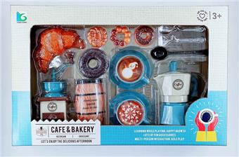 Coffee set, simulation food, home play, rich accessories, puzzle toys   ITEM NO.： W071645