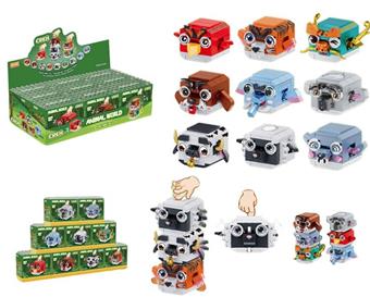 DIY Building Blocks Animal World Stacking Height (9 Different Forms)   ITEM NO.： W072149