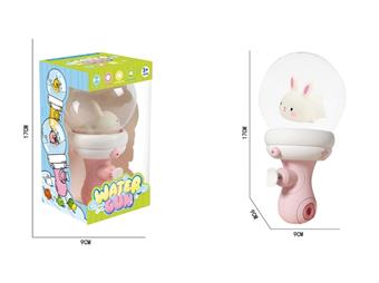 Transparent Cartoon Cute Favorite Summer Water splashing Boys and Girls Tiktok Net Red Rafting Bottle Floating Water Gun/Little White Rabbit (light induction/light up when meeting water) Window opening box   ITEM NO.： W079050