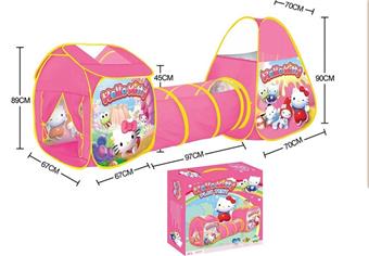 3-in-1 KT Cat Game House Combination Tunnel Climbing Tent   ITEM NO.： W084161