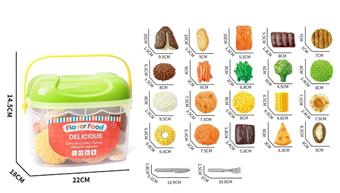 Simulated Food House Food Set (22 piece set) (GCC)   ITEM NO.： W071556