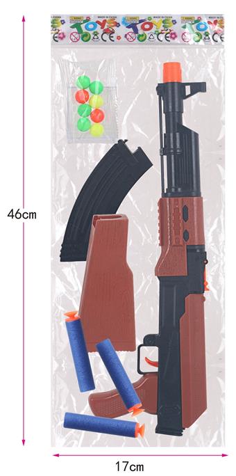 AK47 Ping Pong Soft Bullet Gun   ITEM NO.： W082284