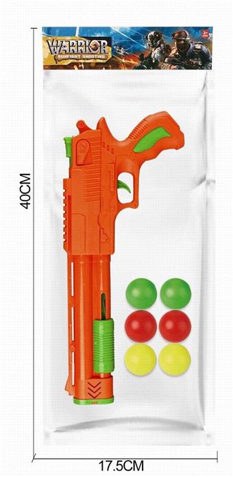 Table tennis gun+6 small balls/catapult table tennis gun/toy gun series/weapon toys (mixed)   ITEM NO.： W082315