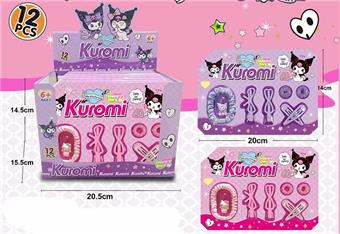 Kuromi hair clip (2-color mixed)   ITEM NO.： W077802