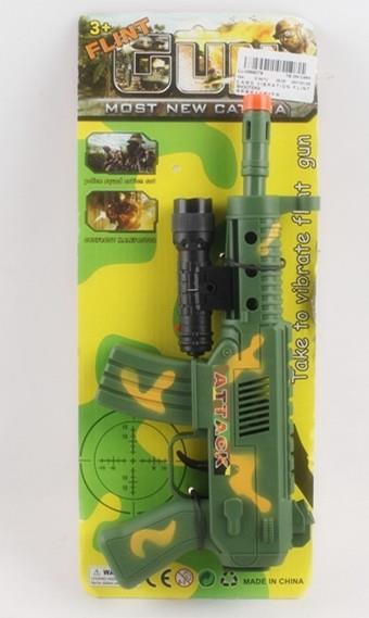 Camouflage vibrating flint drum gun with flashlight   ITEM NO.： W069136