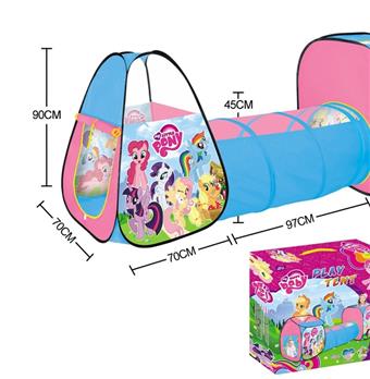 3-in-1 Little Maybelli Tent Combination Tunnel Climbing Tube Game House   ITEM NO.： W084154