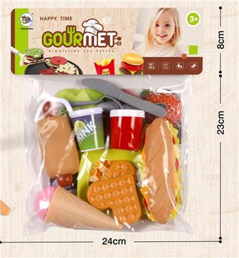 Delicious Burger Combination Play Toy Children's Puzzle Toy Simulation Toy   ITEM NO.： W071143