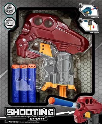 Soft bullet gun toy/Soft bullet gun * 1, bullets * 3 (mixed red and blue)   ITEM NO.： W081735
