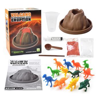 Volcanic eruption combined with dinosaurs   ITEM NO.： W077872