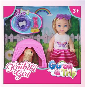 4.5-inch Kebibi Girl with Yellow Dog and Tent Set   ITEM NO.： W083205