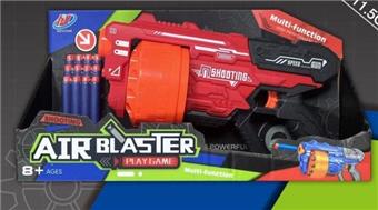 Manual 12 shot soft bullet gun/mixed red and blue   ITEM NO.： W081069