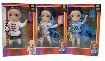 High end gift theme 1:1 10 inch 12 joint real glass eyeballs Rainbow high surprise Rainbow high school baby with eagle backpack 3 mixed designs   ITEM NO.： W073987