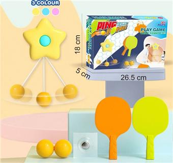 Hanging table tennis ball (mixed with blue, pink, and yellow colors)   ITEM NO.： W082473