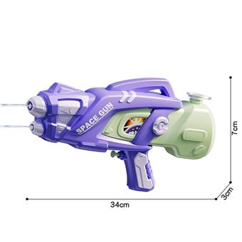 Dual nozzle press water gun 34CM purple   ITEM NO.： W082078