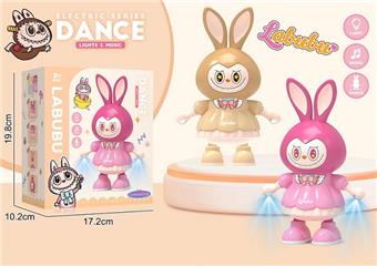 LABUBU Labubu dancing robot, lighting and music, dancing function (mixed color).   ITEM NO.： W077702